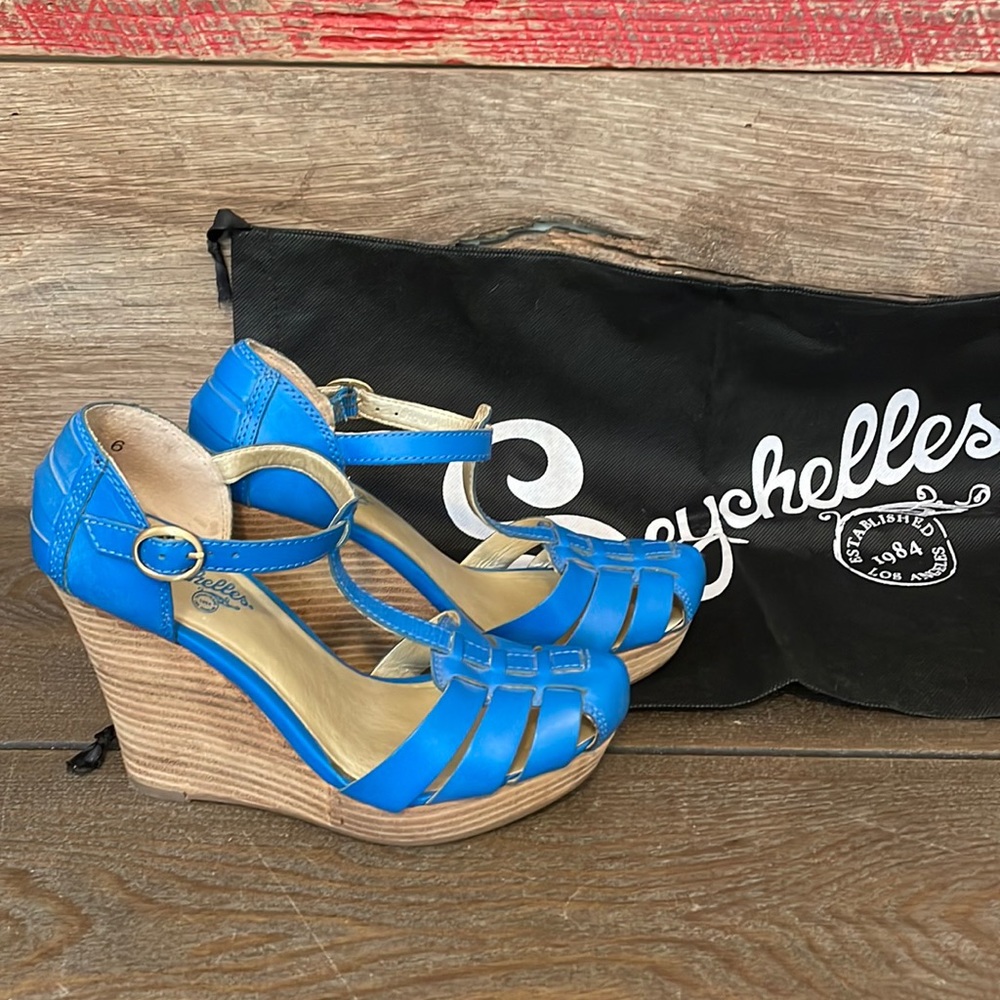 Seychelles wedge sandals with shoe bag